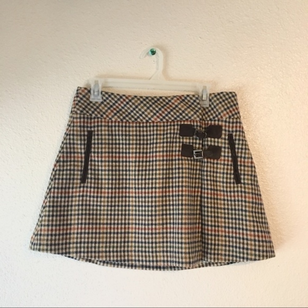 Plaid wool skirt Zara